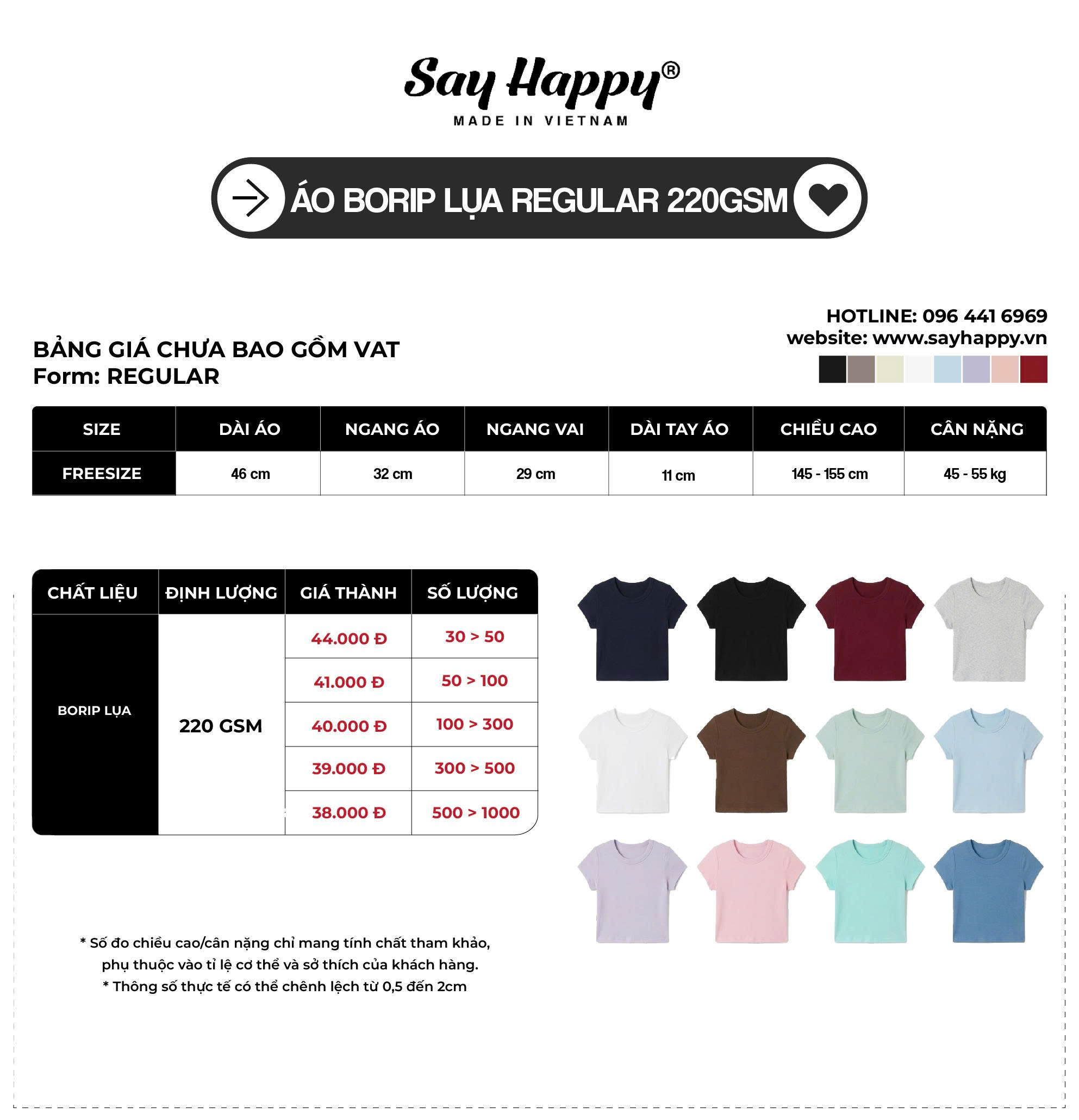 bảng giá borip