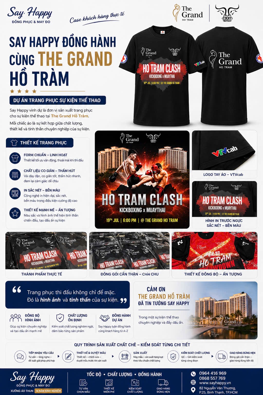 Dự án the grand hồ tràm với xưởng áo thun Say Happy