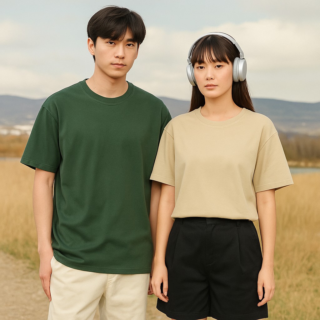 Mẫu áo thun Cotton 100 4 chiều