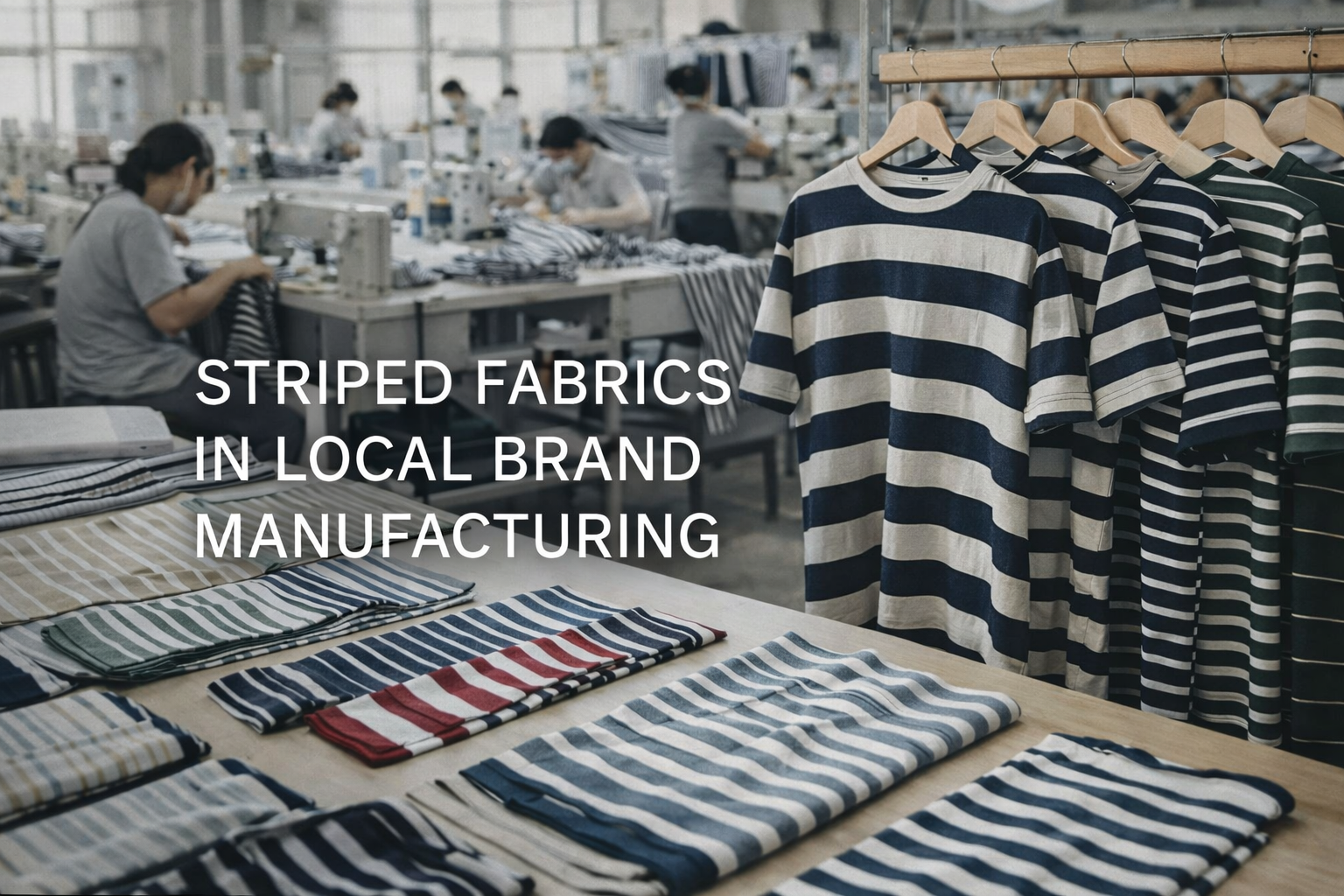 Vải sọc trong sản xuất áo thun Local Brand: Góc nhìn từ xưởng làm nghề lâu năm