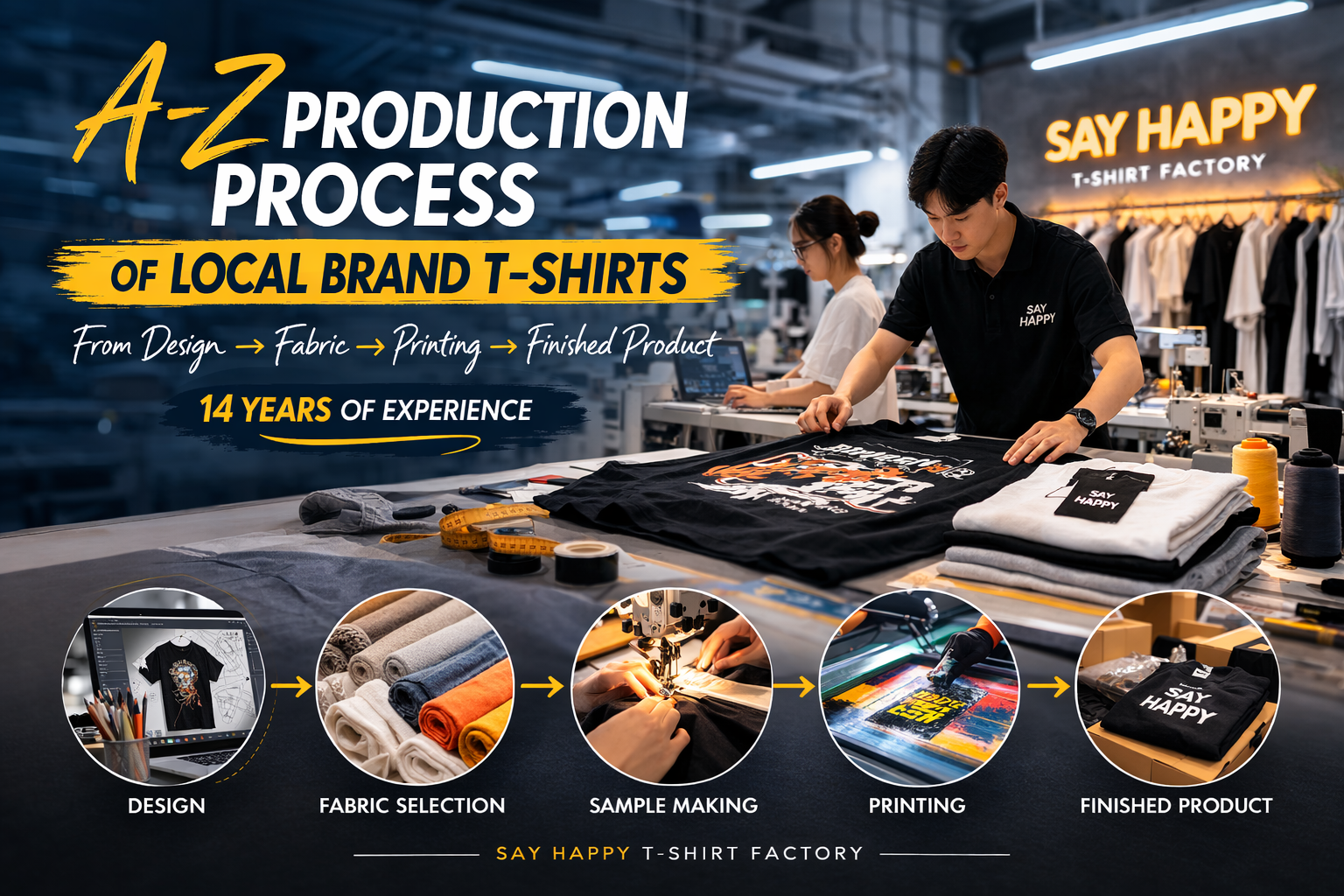 Quy trình sản xuất áo thun Local Brand từ A-Z