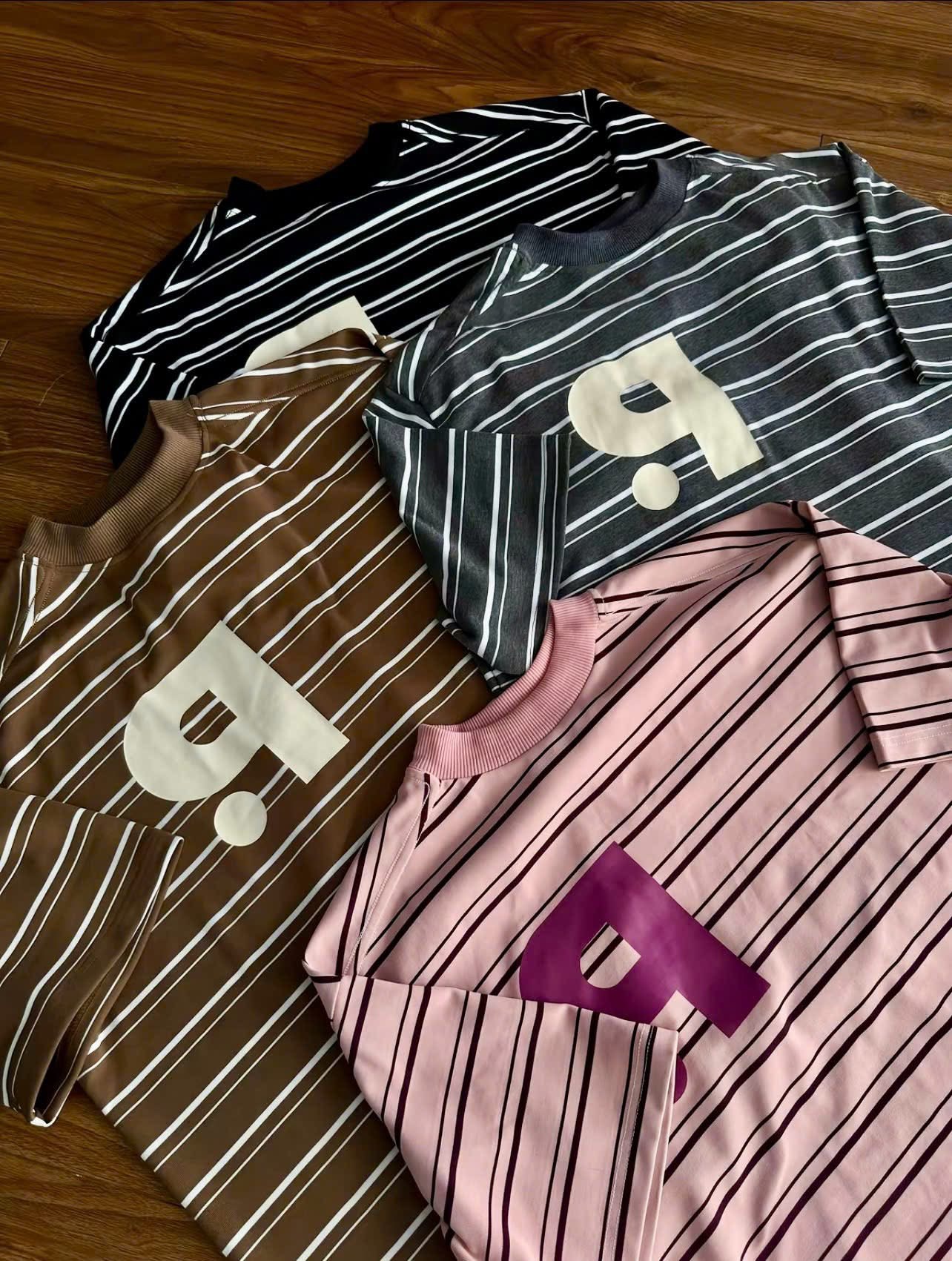 sản xuất áo thun sọc tại xưởng may Say Happy tphcm với form boxy local brand